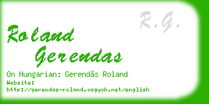 roland gerendas business card