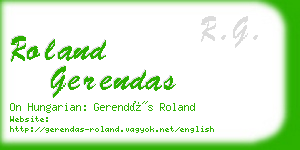 roland gerendas business card